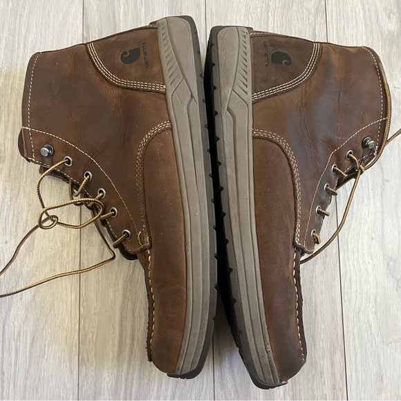 Carhartt Men's lightweight wedge Moc Toe Chukka DK Brown Work Boots sz 13 - Picture 4 of 9